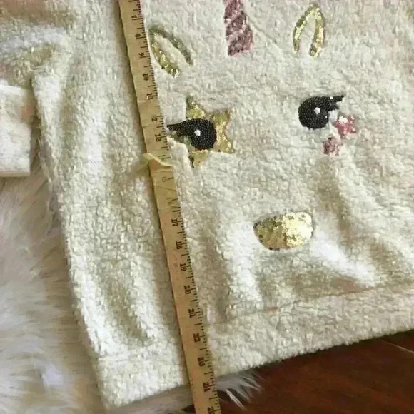 Arizona youth plush sequin unicorn size 16 PTP ~20" - Picture 4 of 5